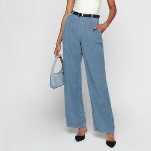 Reformation Montauk Pleated High Rise Corduroy Pants